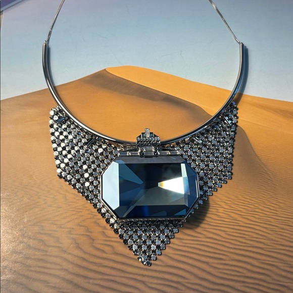 Rare Authentic Swarovski Medieval Modern Fusion statement necklace. $1000 - Picture 11 of 14